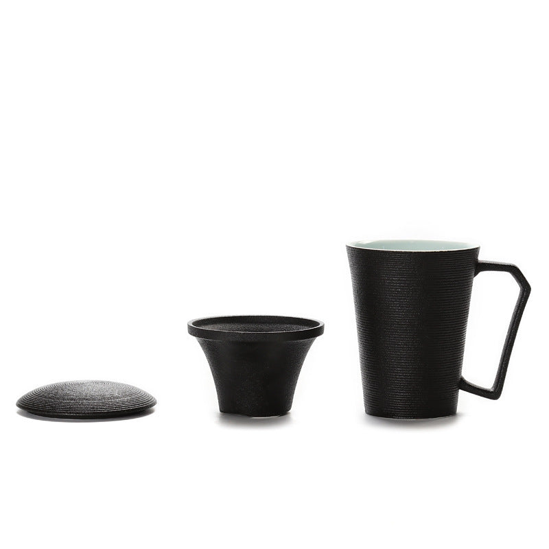Stylish Ceramic Mug with Built-in Tea Strainer