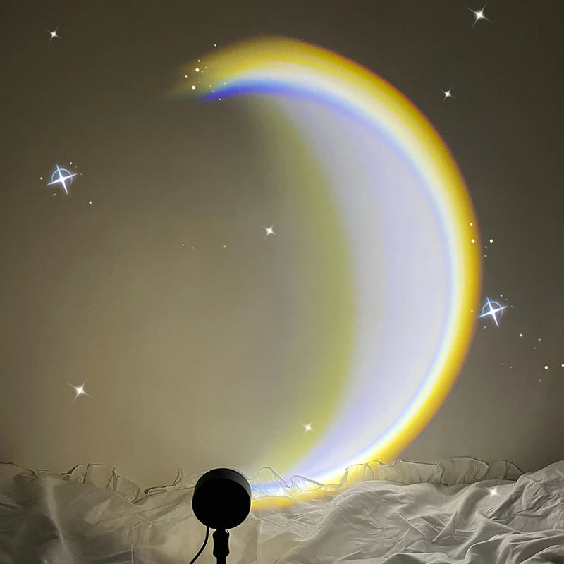 Moonlight USB LED Rainbow Glow Night Projector Ambient Lighting