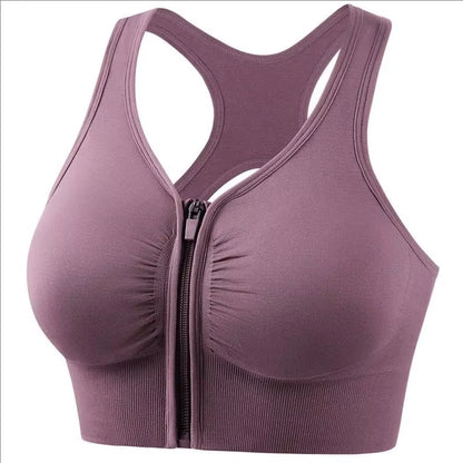 Women's Fashionable Fitness Top Front Zipper
