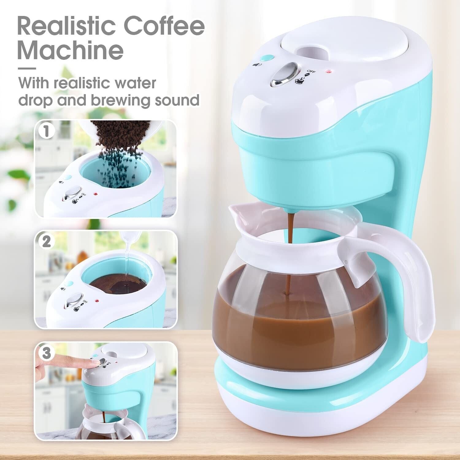Kitchen Appliances Toys, Kids Play Kitchen Accessories Set