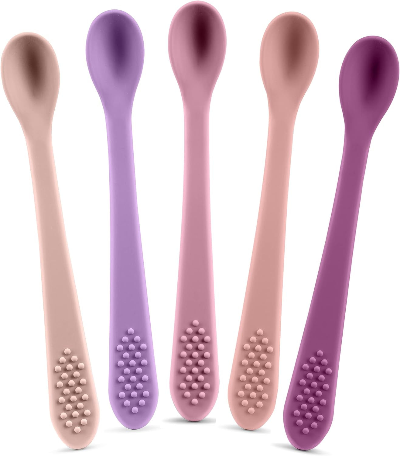 First Stage Silicone Baby Spoons – Soft, BPA-Free Self-Feeding Utensils for Infants