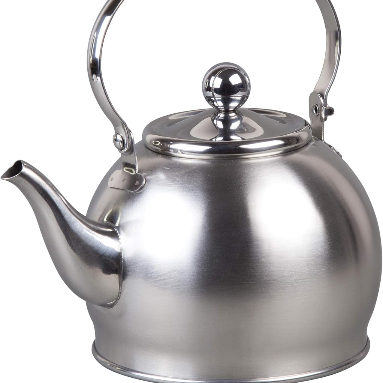 1.0 Qt Stainless Stee with Removable Infuser Basket, Compact, Durable Loose-Leaf Brewer with Flip Spout Cover, Sleek Tableware Gift