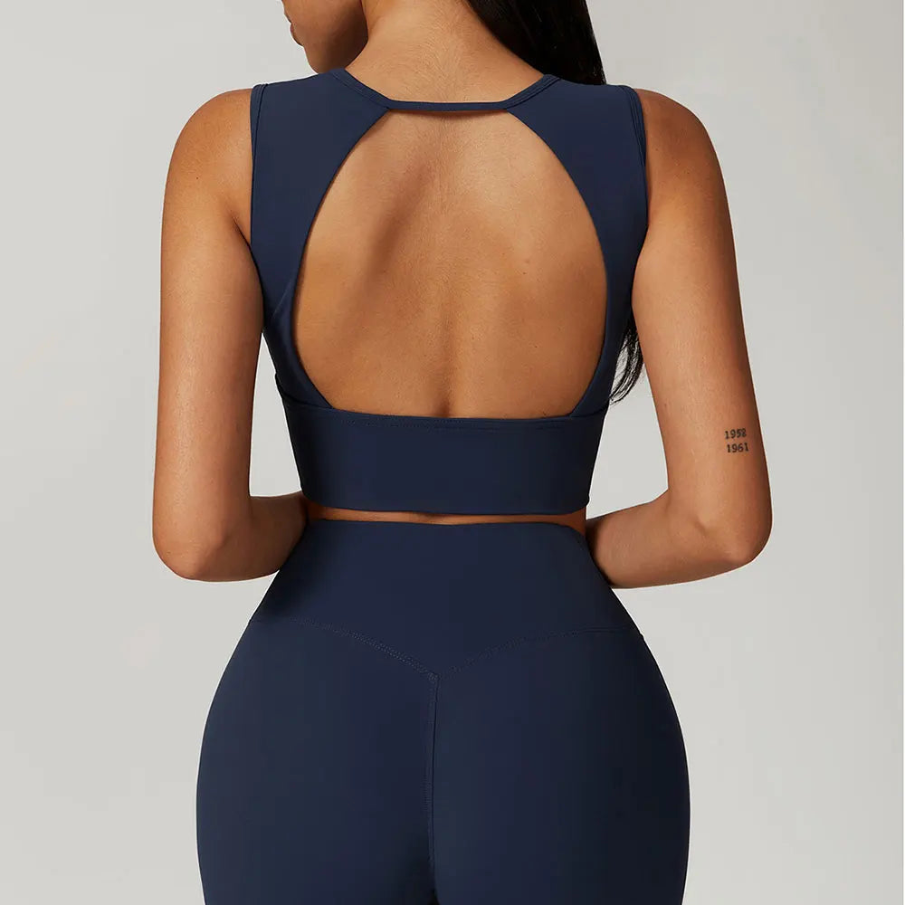 Women Fitness Top High Strength Backless and Breathable