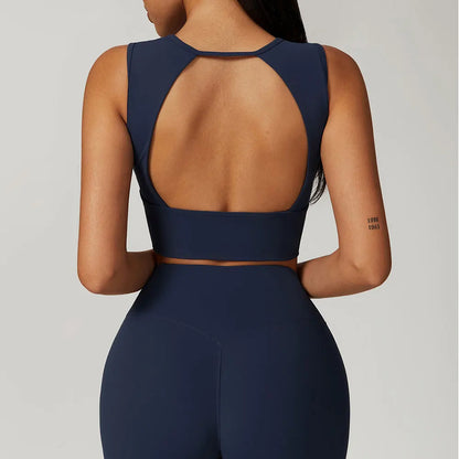 Women Fitness Top High Strength Backless and Breathable