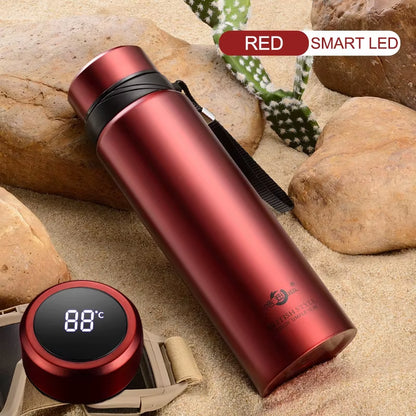 1800ML Large Capacity Thermos Bottle Stainless Steel Smart Temperature Display