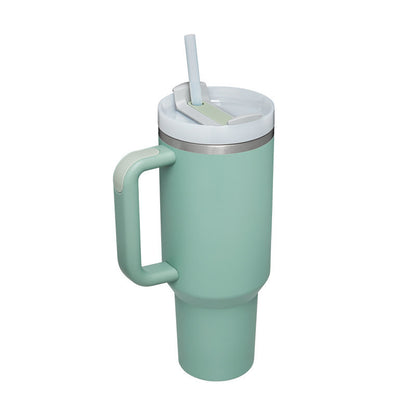 Tumbler With Handle Straw Insulated Stainless Steel