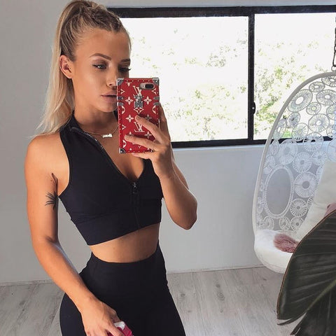Yoga Midriff-baring Top