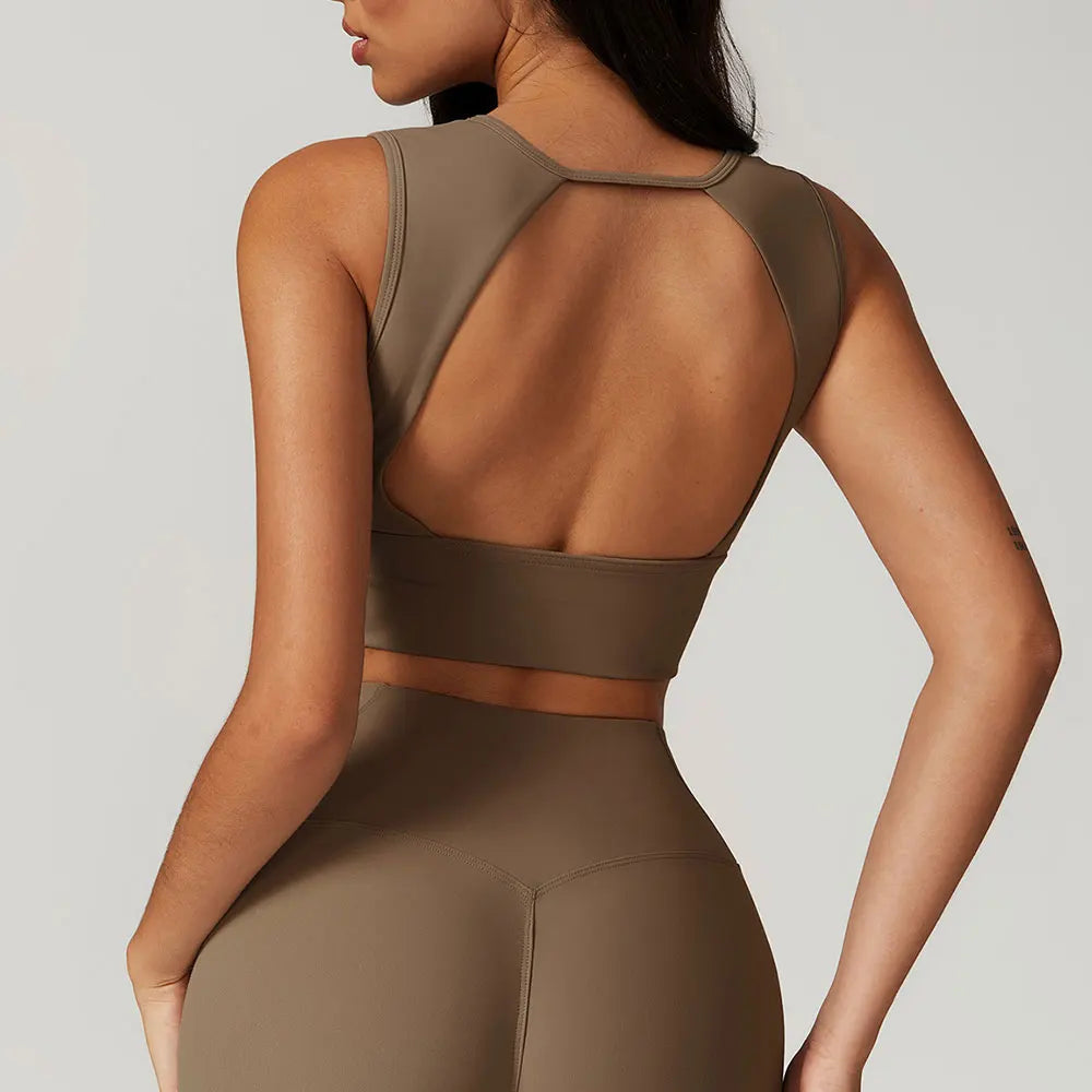 Women Fitness Top High Strength Backless and Breathable