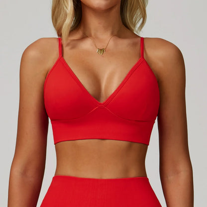 Breathable Sports Bra Shockproof Fitness Top Women Yoga Bra Crop Top Push up Adjustable Shoulder Strap Sport Bra Gym Workout Top