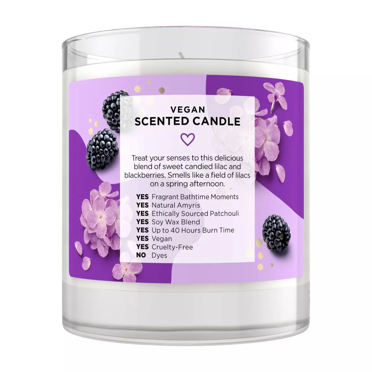 Beloved Candied Lilac & Blackberry 1-Wick Candle - 7Oz