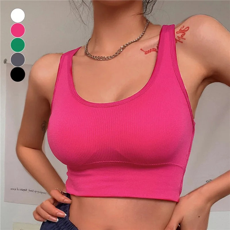Women Seamless Fitness Top High Impact Sports Bra