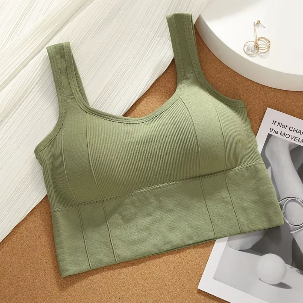 Sports Bra Anti-Sweat Fitness Top Women Seamless Yoga Bra Shockproof Crop Top Push up Sport Bra Gym Workout Top