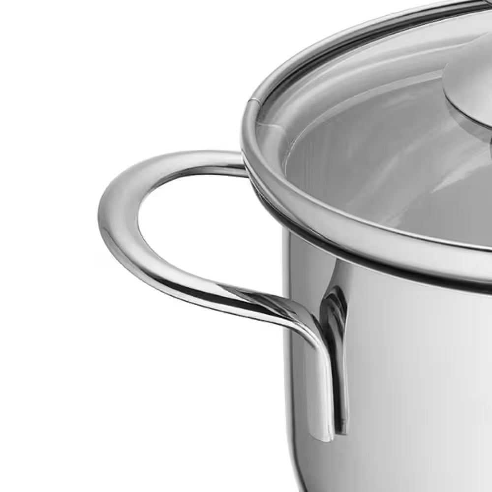 1 Qt. Stainless Steel Stock Pot with Glass Lid