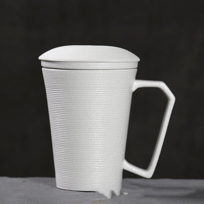 Stylish Ceramic Mug with Built-in Tea Strainer
