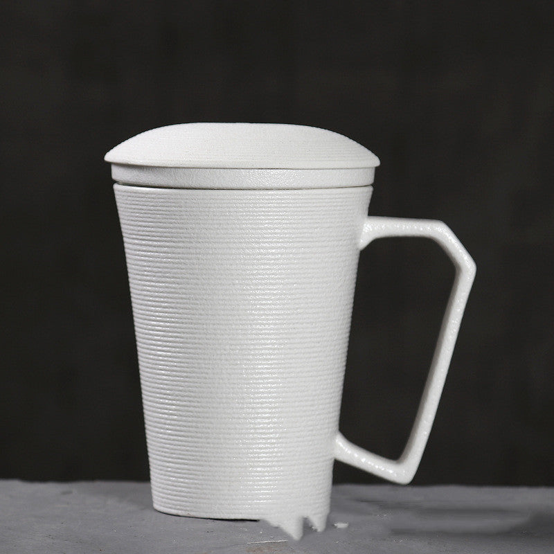 Stylish Ceramic Mug with Built-in Tea Strainer