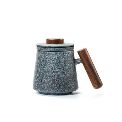 Su Ting Bluestone Glazed  Mug Ceramic Mug with Lid