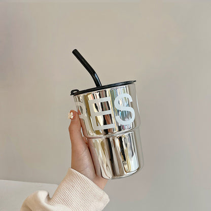 Wind Male And Female Students High Appearance Horizontal Straw Tumbler