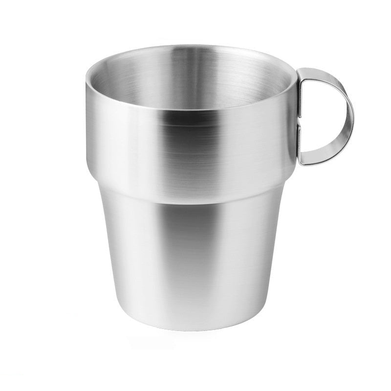 304 Stainless Steel Double Layer Mug Water Glass