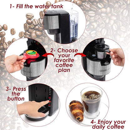 Coffee Maker – K-Cup & Ground Coffee Compatible