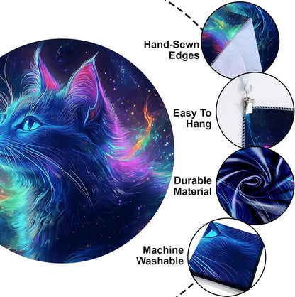 UV Reactive Cat Tapestry – Glow in the Dark Blacklight