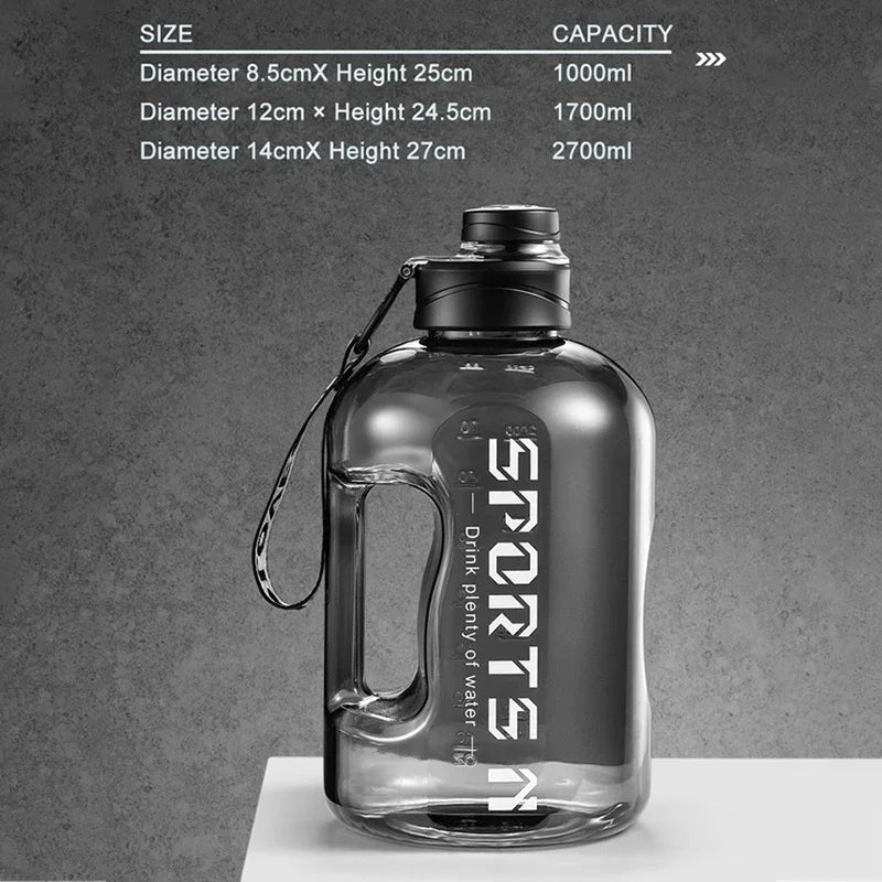 Large Capacity 2 Liter Water Bottle Sports Gym Water Kettle for Camping Travel BPA Free Drinking Bottles