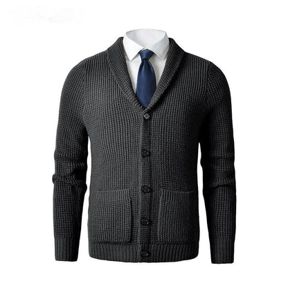 Business Casual Knitted Wool Cardigan For Men - Alpaca House
