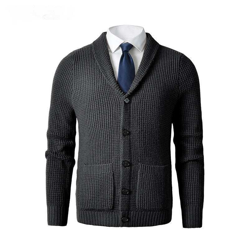 Business Casual Knitted Wool Cardigan For Men - Alpaca House