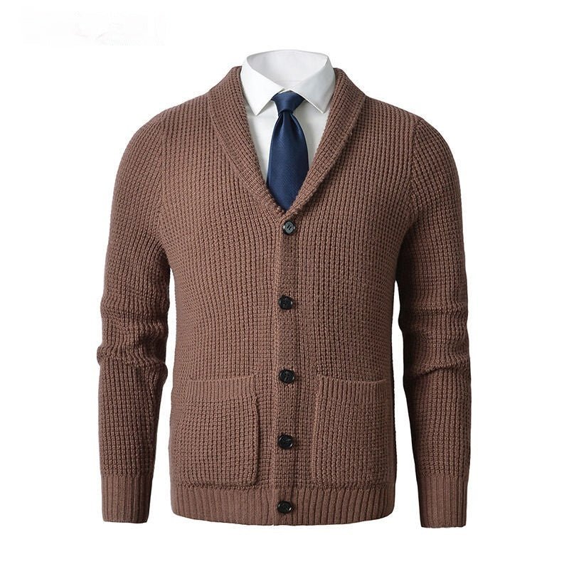 Business Casual Knitted Wool Cardigan For Men - Alpaca House