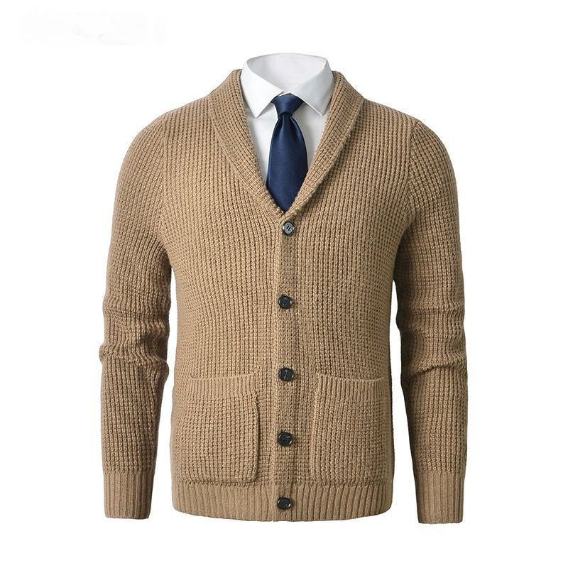 Business Casual Knitted Wool Cardigan For Men - Alpaca House