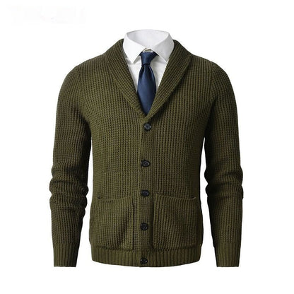Business Casual Knitted Wool Cardigan For Men - Alpaca House