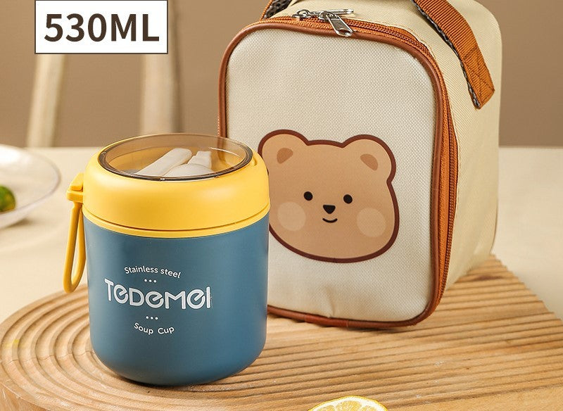 Cute Thermal Food Jar with Bear Design
