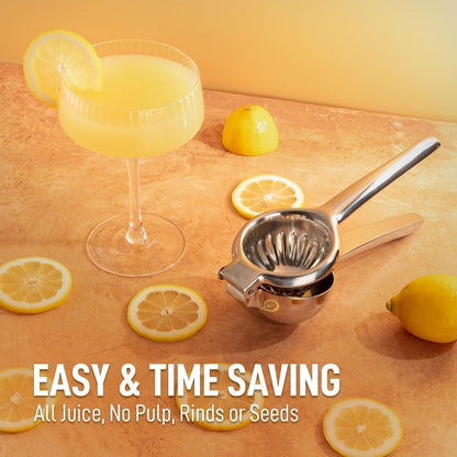 Lemon Squeezer Stainless Steel with Premium Quality Heavy Duty Solid Metal Squeezer Bowl
