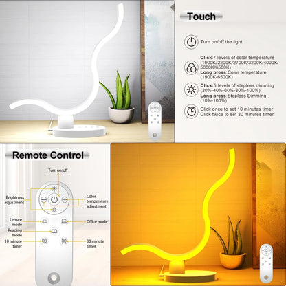 Transformable LED Desk Lamp, Bedside Desk Lamps for Bedroom 