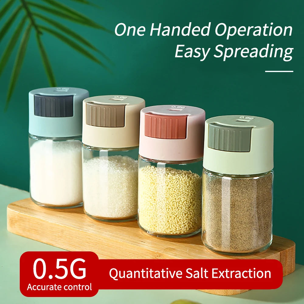Adjustable Salt Dispenser Condiments Container Sugar Bottle Spice Pepper Salts Shaker Spice Jar Salts Tank Seasoning Bottle