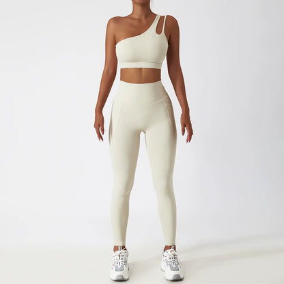 White Yoga Sets Women Sport Femme Rib Activewear Set Girls Seamless Fitness Suit Workout Clothes Athletic Wear Seamless Gym Set