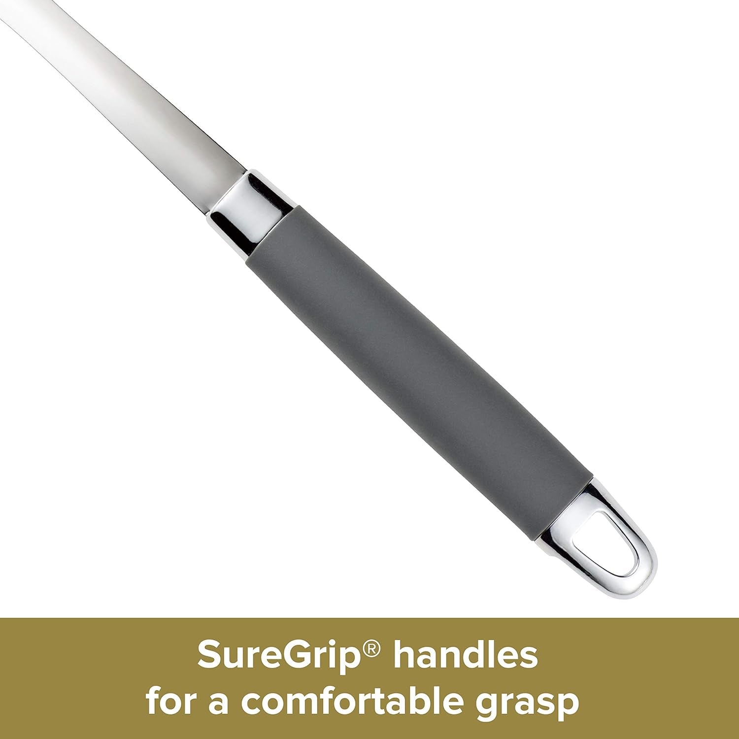 Suregrip Stainless Steel Meat Fork/Kitchen Tool, 13.25 Inch, Gray