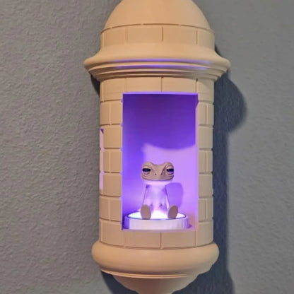 Puerto Rican Garita Wall Coqui Lamp, Puerto Rican Frog Lamp