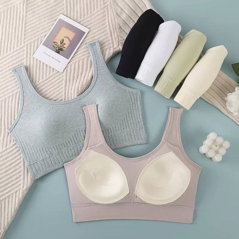 Breathable Sports Bra Anti-Sweat Fitness Top Women Seamless Yoga Bra Shockproof Crop Top Push up Sport Bra Gym Workout Top