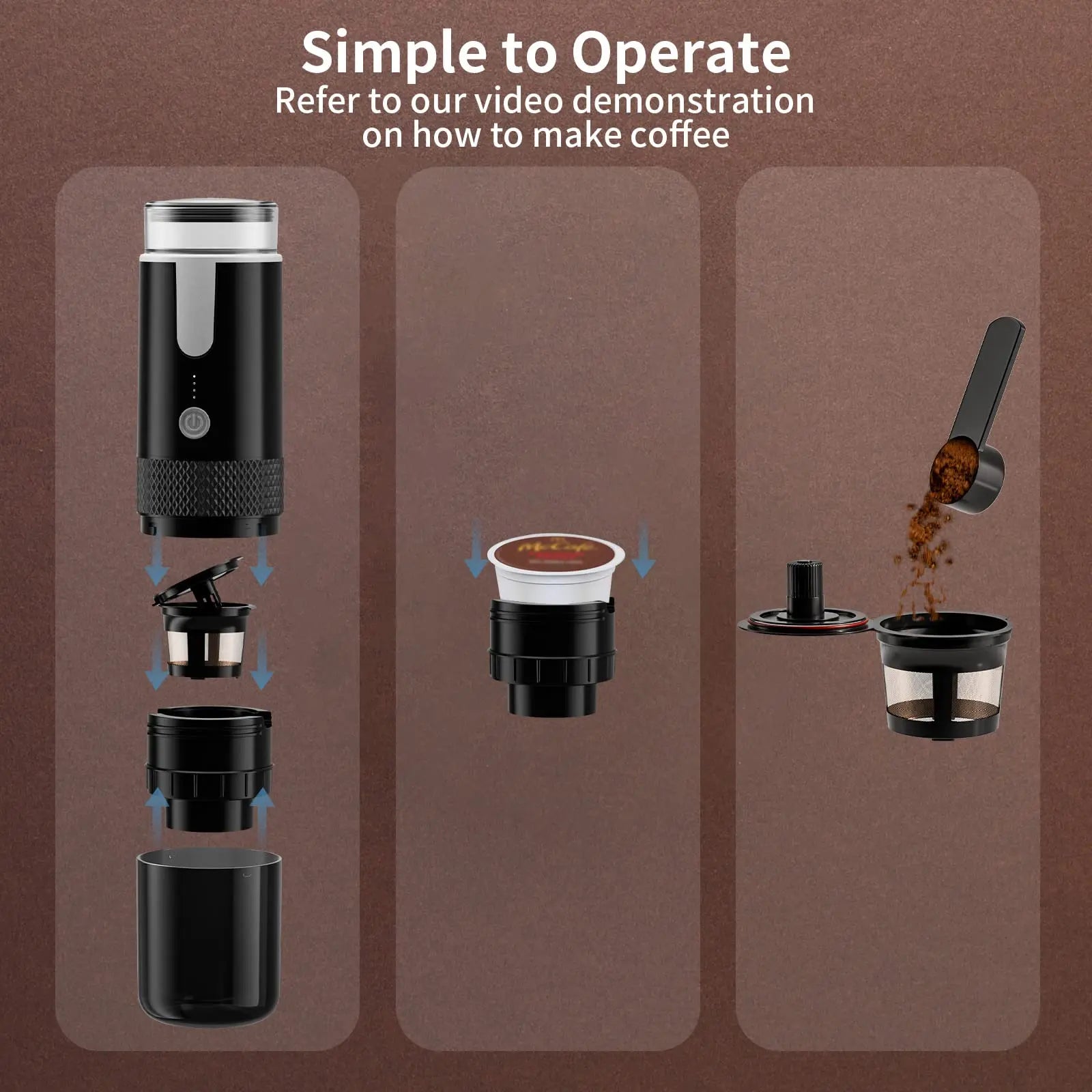  Portable Coffee Machine Coffee Maker Electric Capsule 