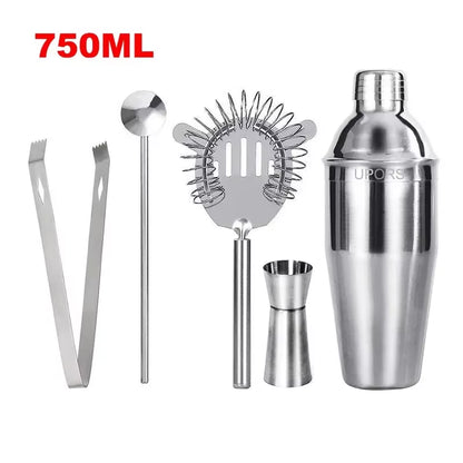 550ML/750ML Cocktail Shaker Mixer Stainless Steel Wine Martini Boston Shaker for Bartender Drink Party Bar Tools