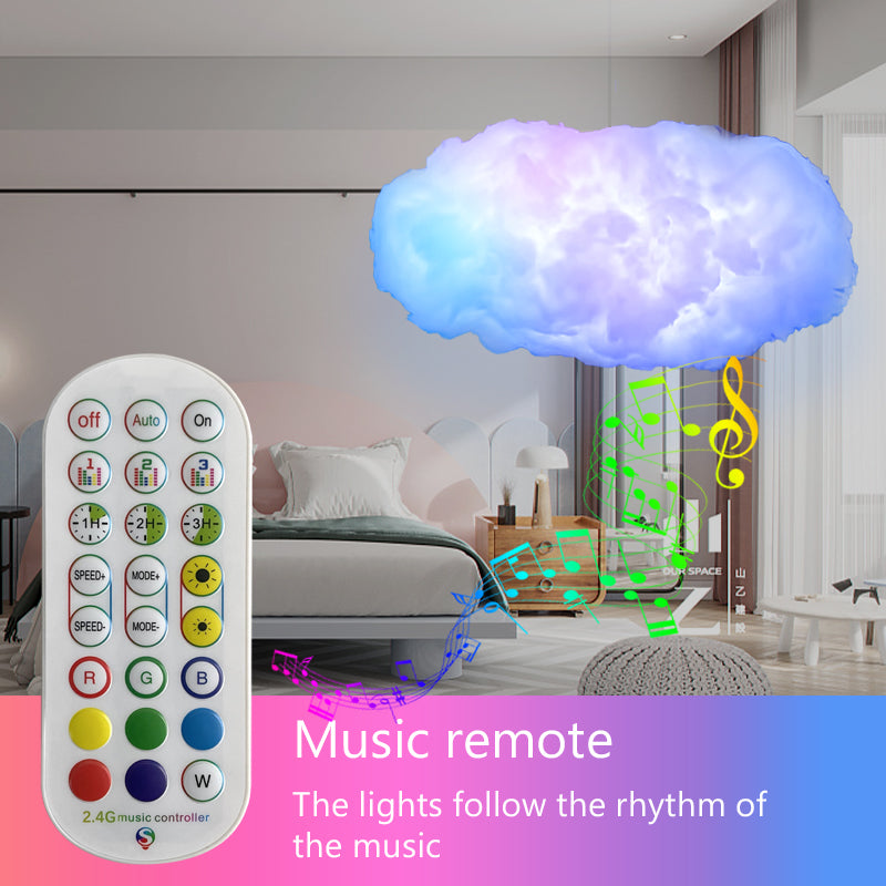 USB Cloud Light APP Control Music Synchronization 3D RGBIC Ambient Light Lightning Simulation Clouds 