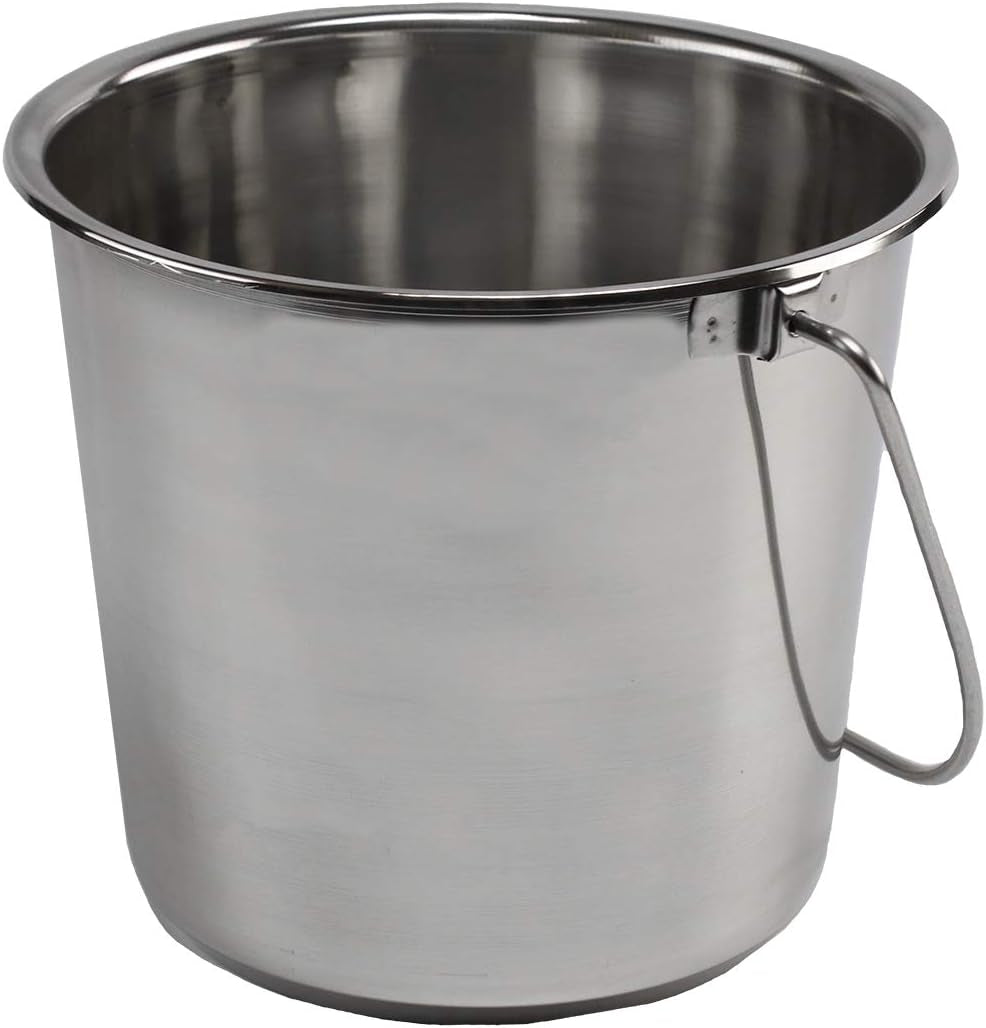 Stainless Steel Bucket (4 Gallon) - Great for Pets, Cleaning, Food Prep