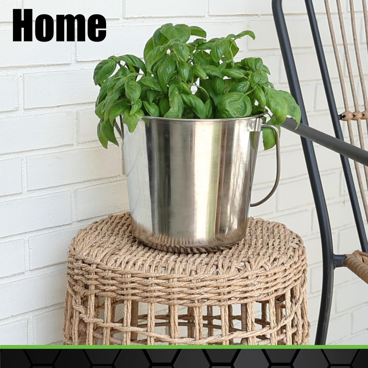 Stainless Steel Bucket (5 Gallon)- Great for Pets, Cleaning, Food Prep