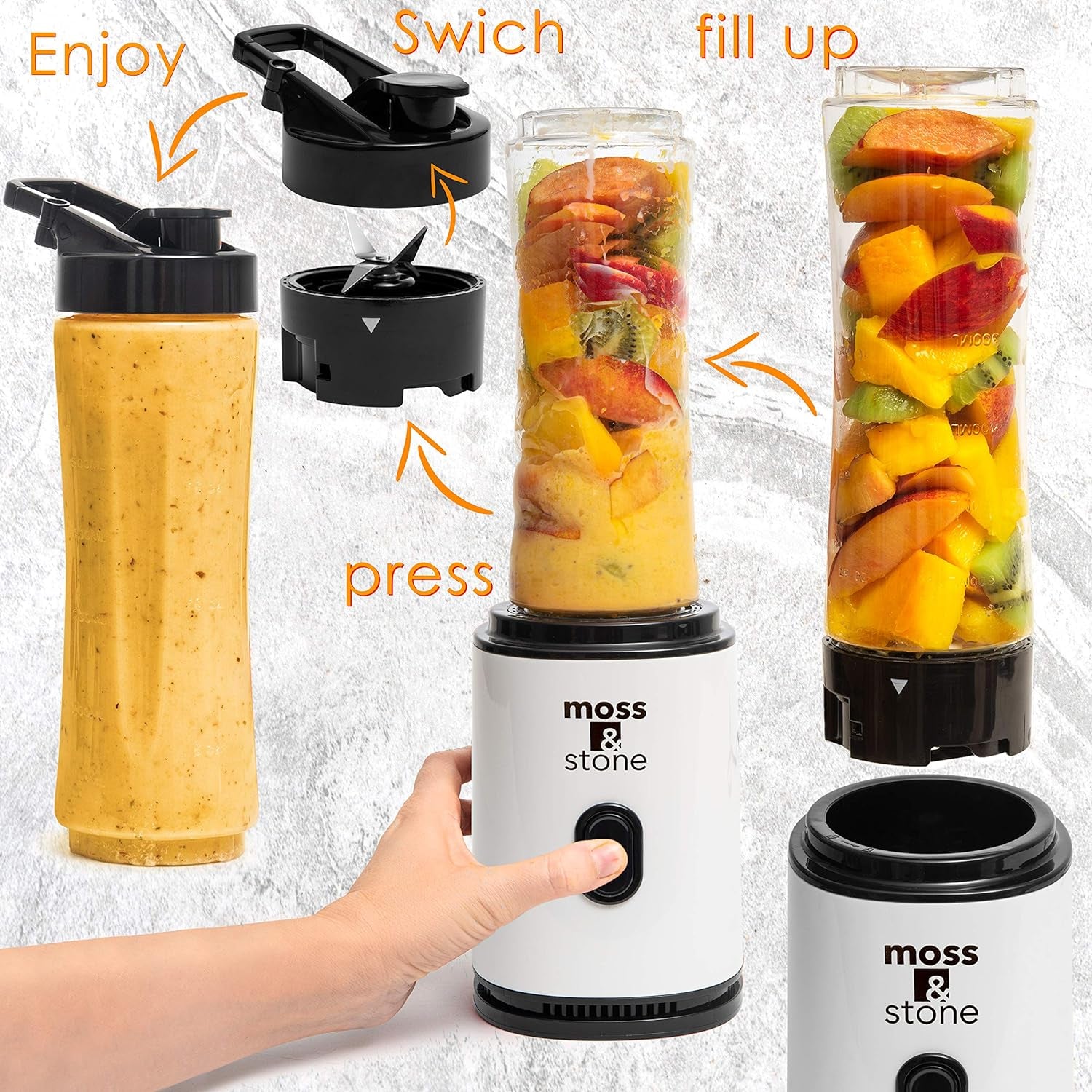 Personal Single-Serve Blender – 20oz Travel Bottle for Smoothies & Shakes