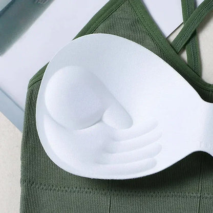 Breathable Sports Bra Anti-Sweat Fitness Top Seamless Yoga Bra Shockproof Crop Top Women Push up Sport Bra Gym Workout Top