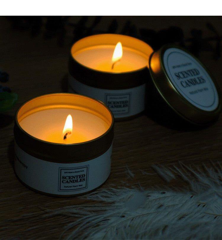 LA BELLE VIE Mini Scented Tin Candles with Gold Holders