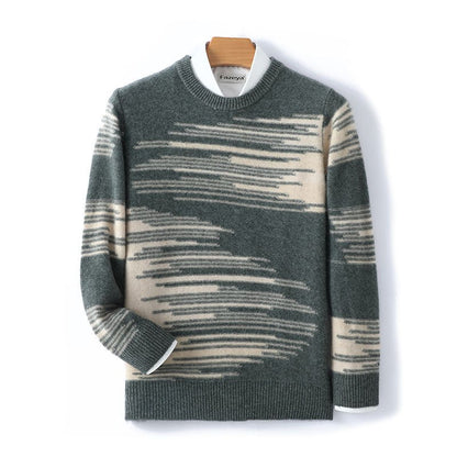Cashmere Sweater Men's Pure Wool Loose Round Neck Sweater - Alpaca House