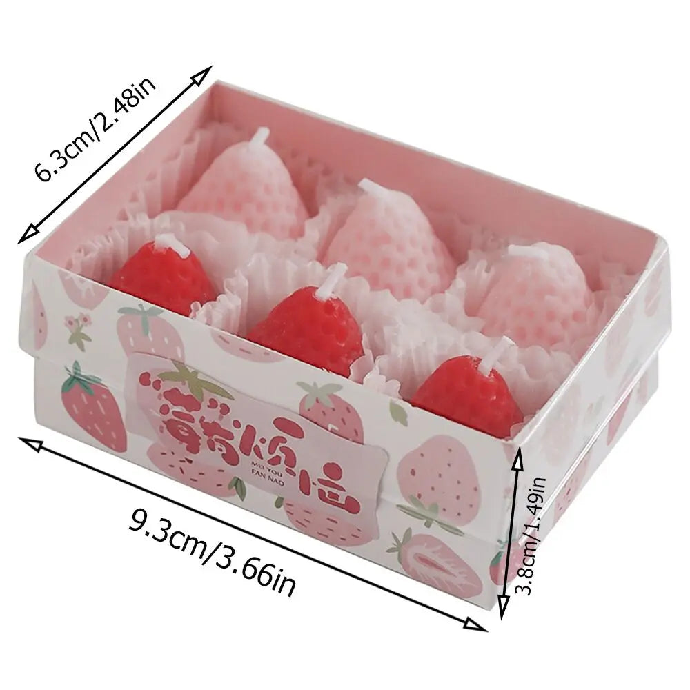 Strawberry Scented Candles Soy Wax Aromatherapy