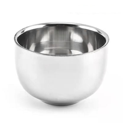 Stainless Steel Shaving Bowl – Foam & Beard Soap Cup