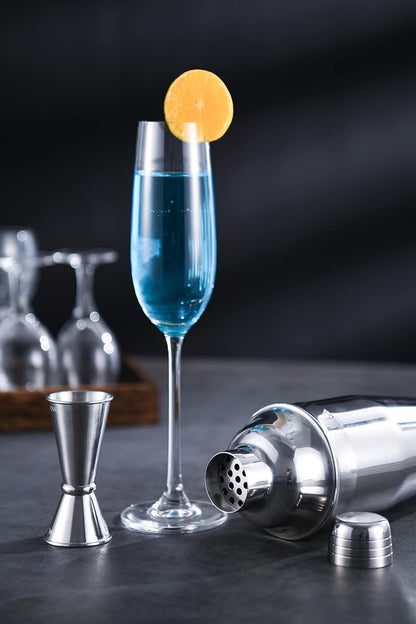 24 oz.  Stainless Steel Cocktail Shaker with Double Measuring Jigger